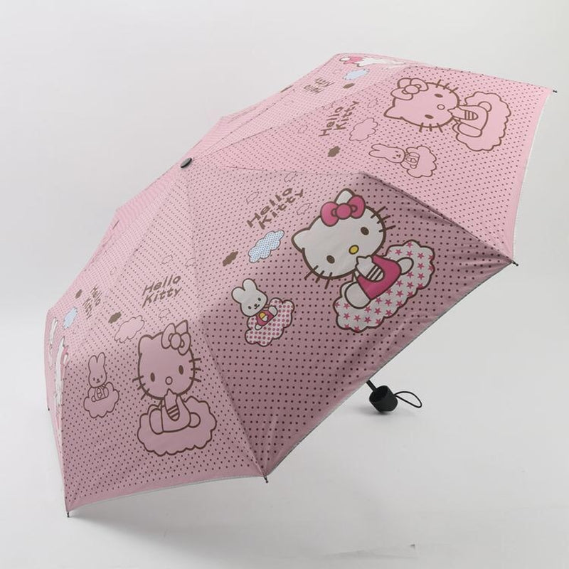 Hello Kitty Children'S Umbrella Melody Cute Girls Sun Umbrella UV Protection Sun Umbrella