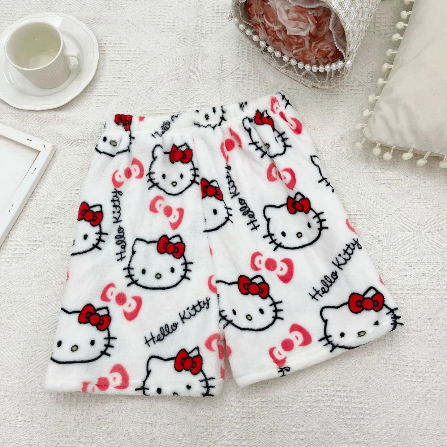 Sanrio Hello Kitty Women's Pajama Shorts Casual Shorts Plush Shorts Gift