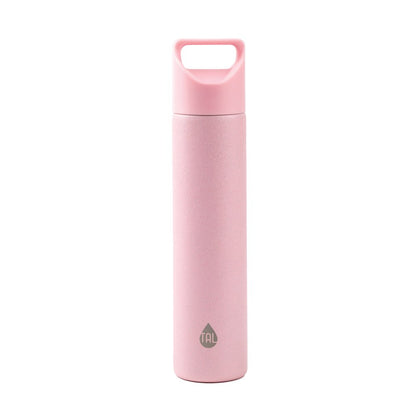 Mini Tumbler 10 Oz Pink Solid Print Stainless Steel Water Bottle with Screw Cap