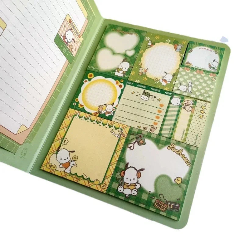 Kawaii Sanrio Anime Hello Kitty My Melody Sticky Note Cinnamoroll Pochacco Cute Cartoon Students Memo Pad Stationery