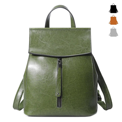 Genuine Leather Women Vintage Backpack Burnished Cow Split Female Shoulder Bag Ladies Back Pack Travel Bags for Teenage Girls