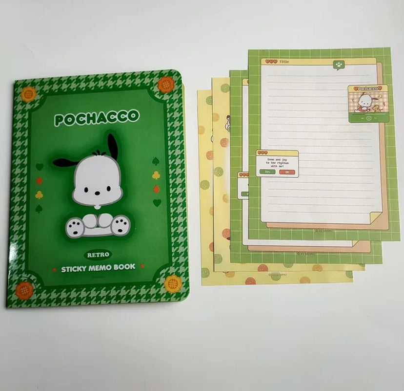 Kawaii Sanrio Anime Hello Kitty My Melody Sticky Note Cinnamoroll Pochacco Cute Cartoon Students Memo Pad Stationery