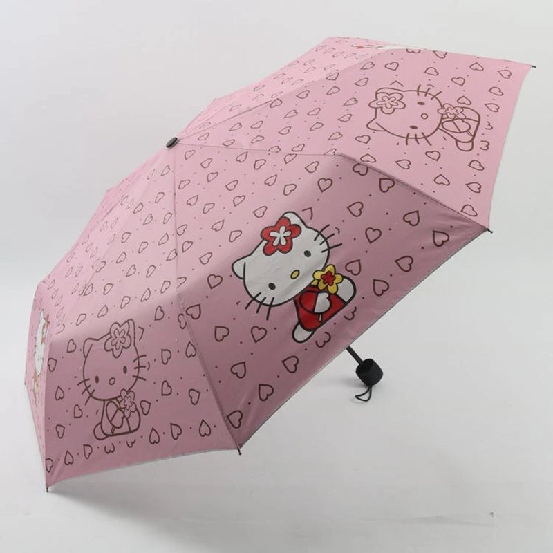 Hello Kitty Children'S Umbrella Melody Cute Girls Sun Umbrella UV Protection Sun Umbrella